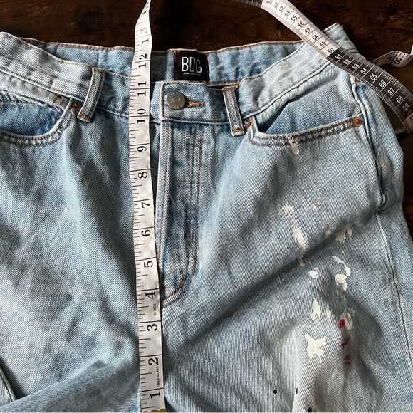 BDG High-Waisted Slim Straight Jean – Floral Patchwork Size 28 Ankle Raw Hem - Picture 3 of 16